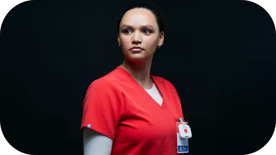 nurse on the black background