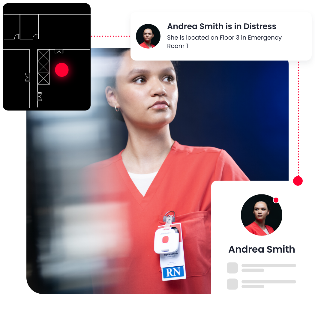 real time duress alerts with smart badge