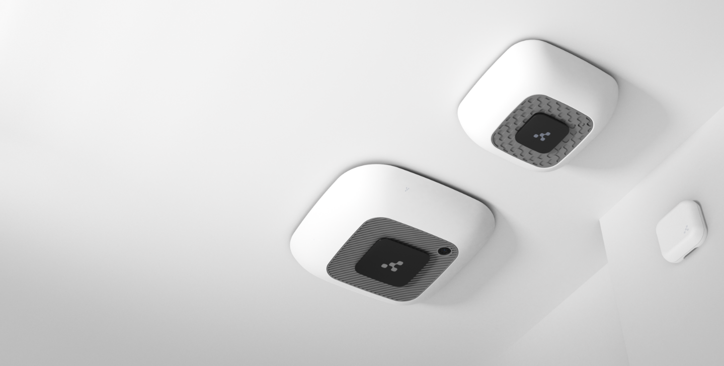 Wall & Ceiling Mounted BLE Devices renders on white background including Beam mini 2