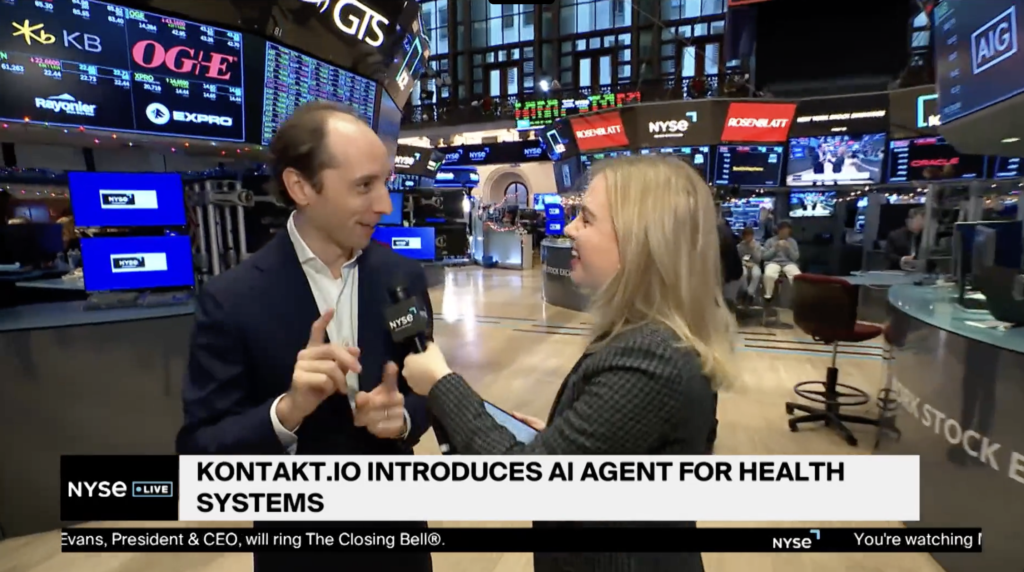 kontakt io ceo Philipp von Gilza interview by nyse tv about ai in healthcare