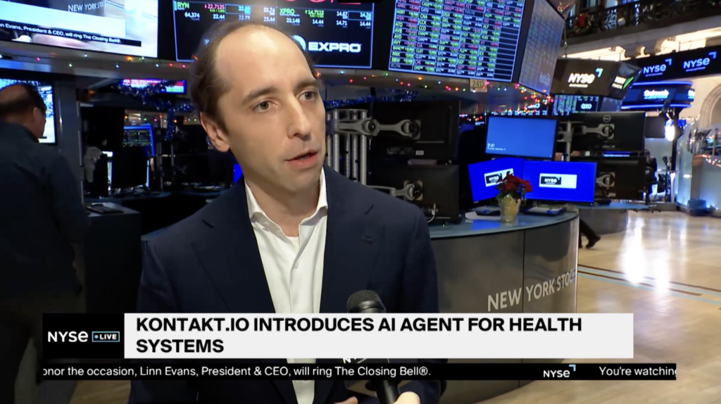 kontakt io ceo Philipp von Gilza interview by nyse tv about ai in healthcare