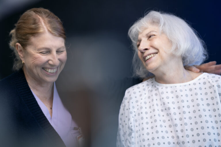 nurse and patient satisfied with patient journey process in hospital