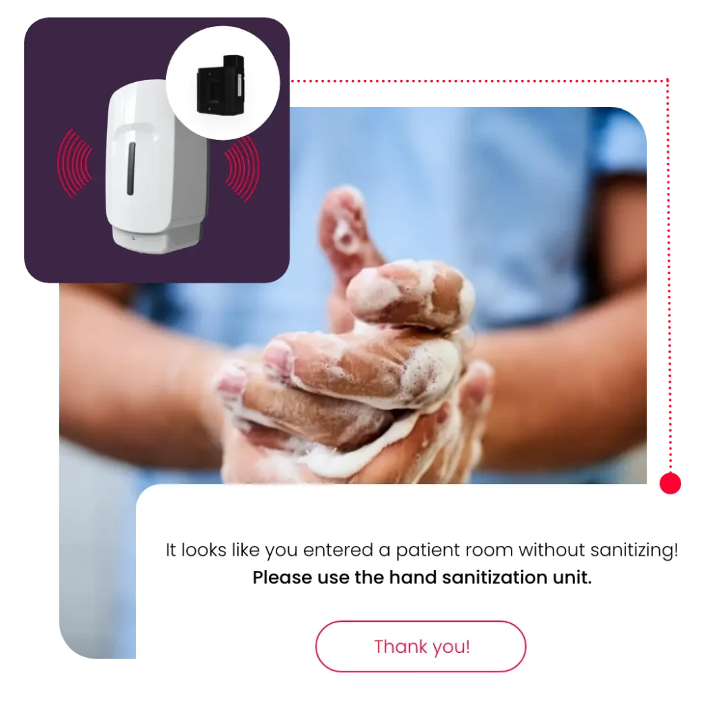 hospital hand hygiene dispenser for real time notifications