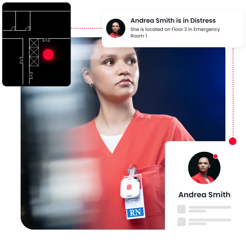 real time duress alerts with smart badge