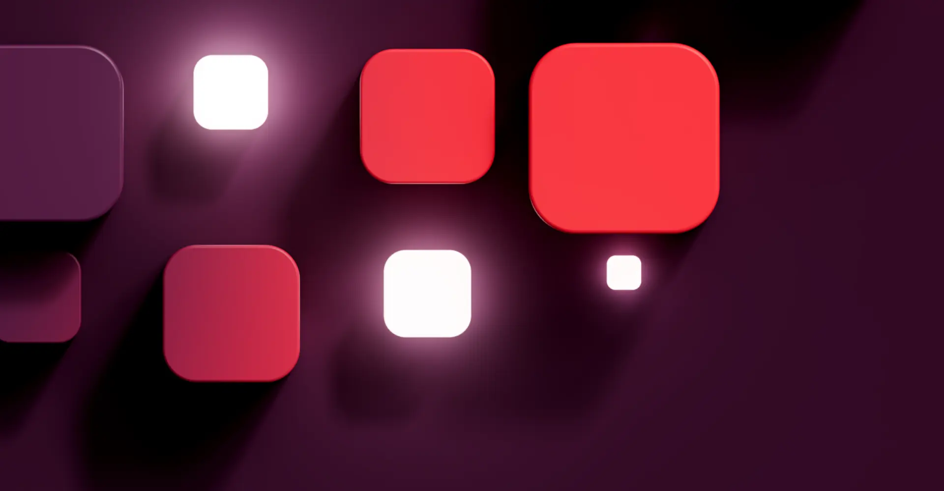 Abstract background with cubes in kontakt io brand colors