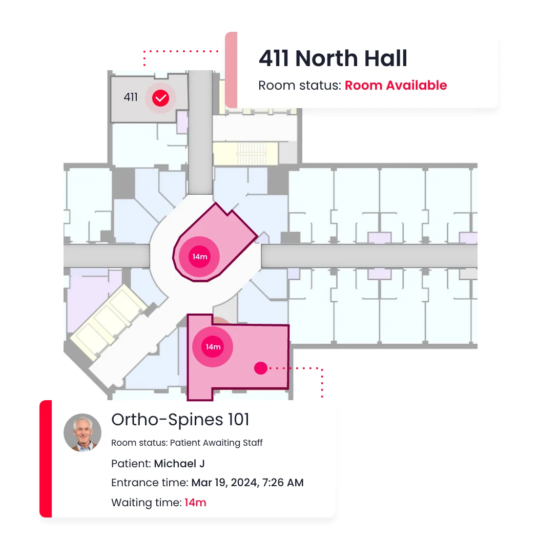 live patient location monitoring