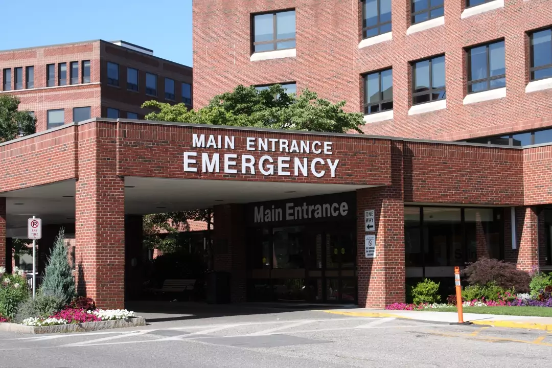 Hospital Building ER Main Entrance